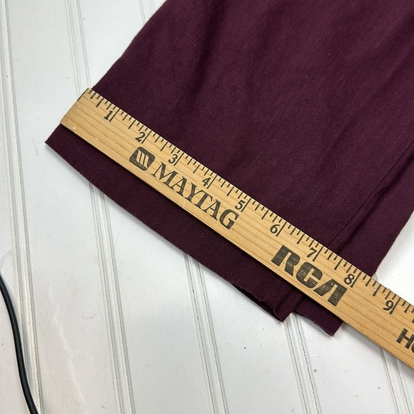 J. Jill linen stretch burgundy flat front crop pants L - Picture 12 of 12